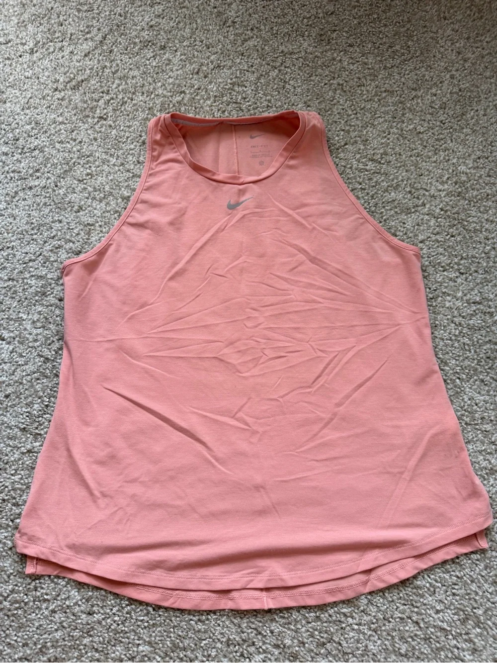 Nike Coral Pink Athletic Tank Top